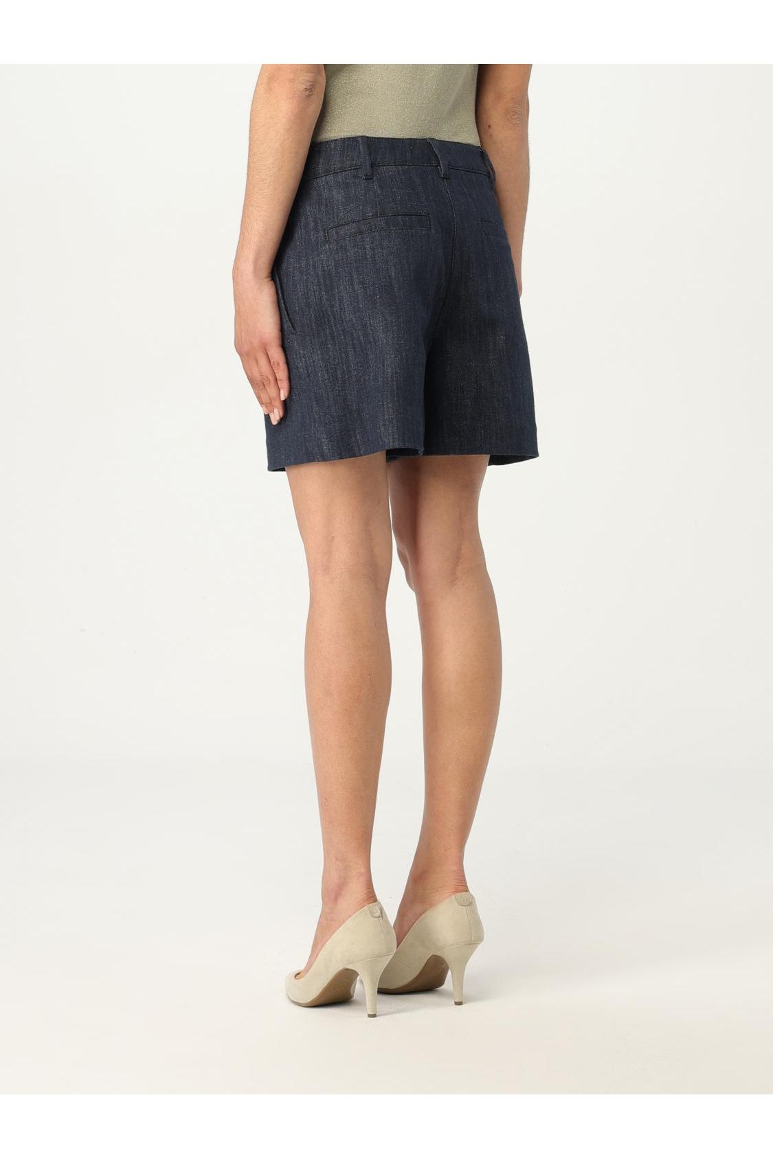 Women's Dark Blue Tailored Shorts