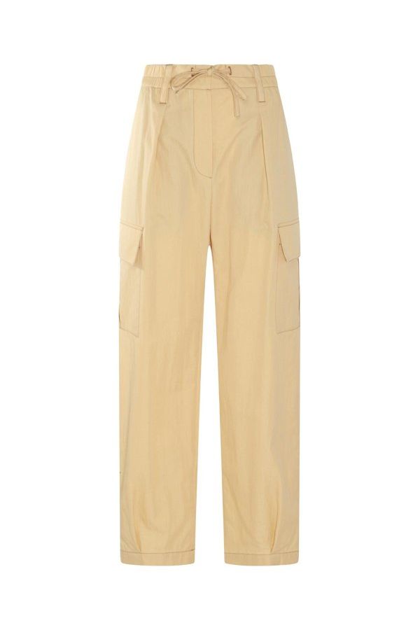 Women's Light Yellow Relaxed Trousers