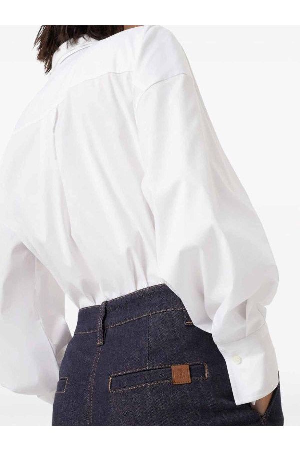 Brunello Cucinelli Women's Dark Blue Flared Trousers
