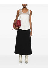 Women's Ivory Silk Sleeveless Shirt