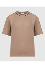 Women's Taupe Cotton Relaxed Shirt