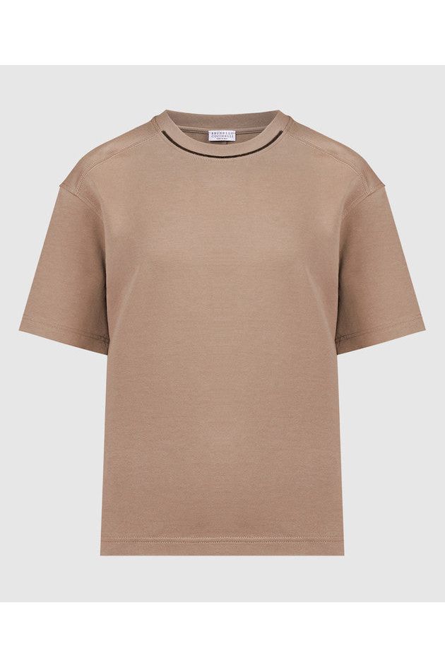 Women's Taupe Cotton Relaxed Shirt