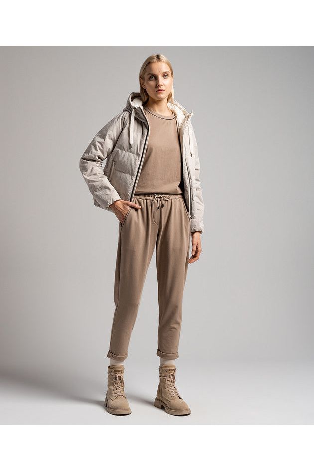 Women's Taupe Cotton Relaxed Shirt
