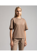 Women's Taupe Cotton Relaxed Shirt