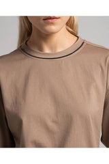 Women's Taupe Cotton Relaxed Shirt