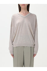 Brunello Cucinelli Women's Light Beige Wool Silk Shirt