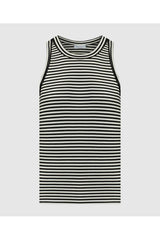Brunello Cucinelli Women's Black White Striped Shirt