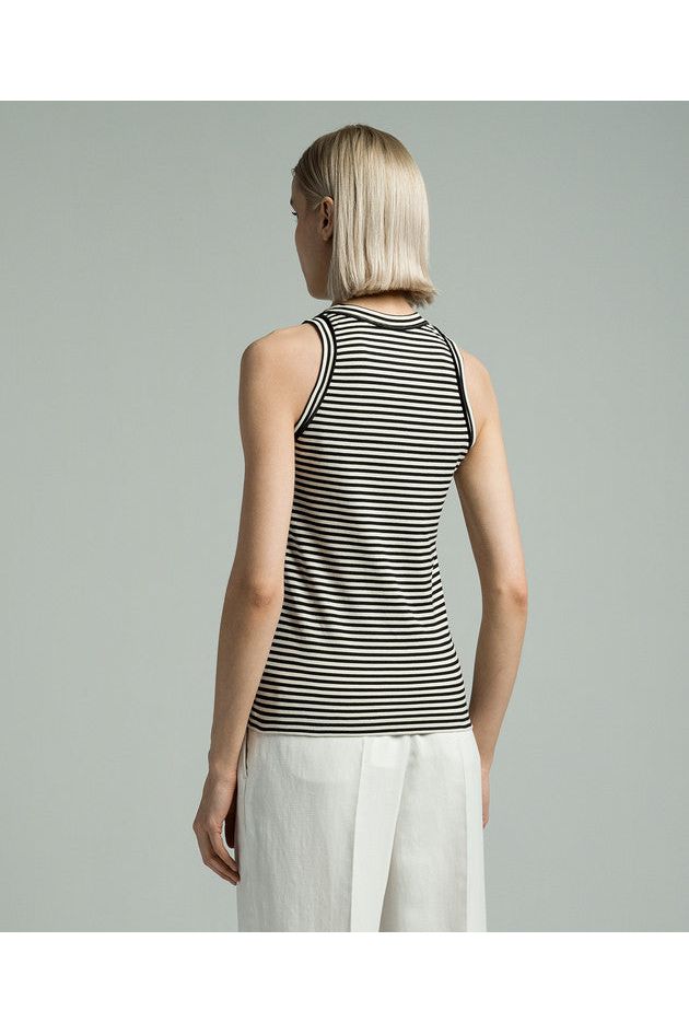 Brunello Cucinelli Women's Black White Striped Shirt