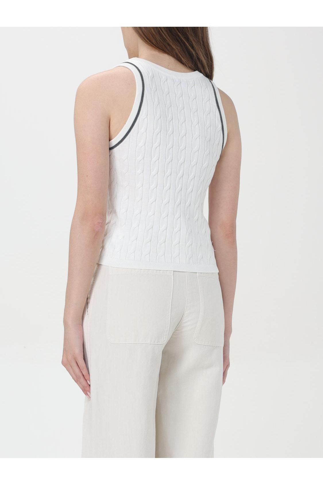 Women's White Cable Knit Sweater