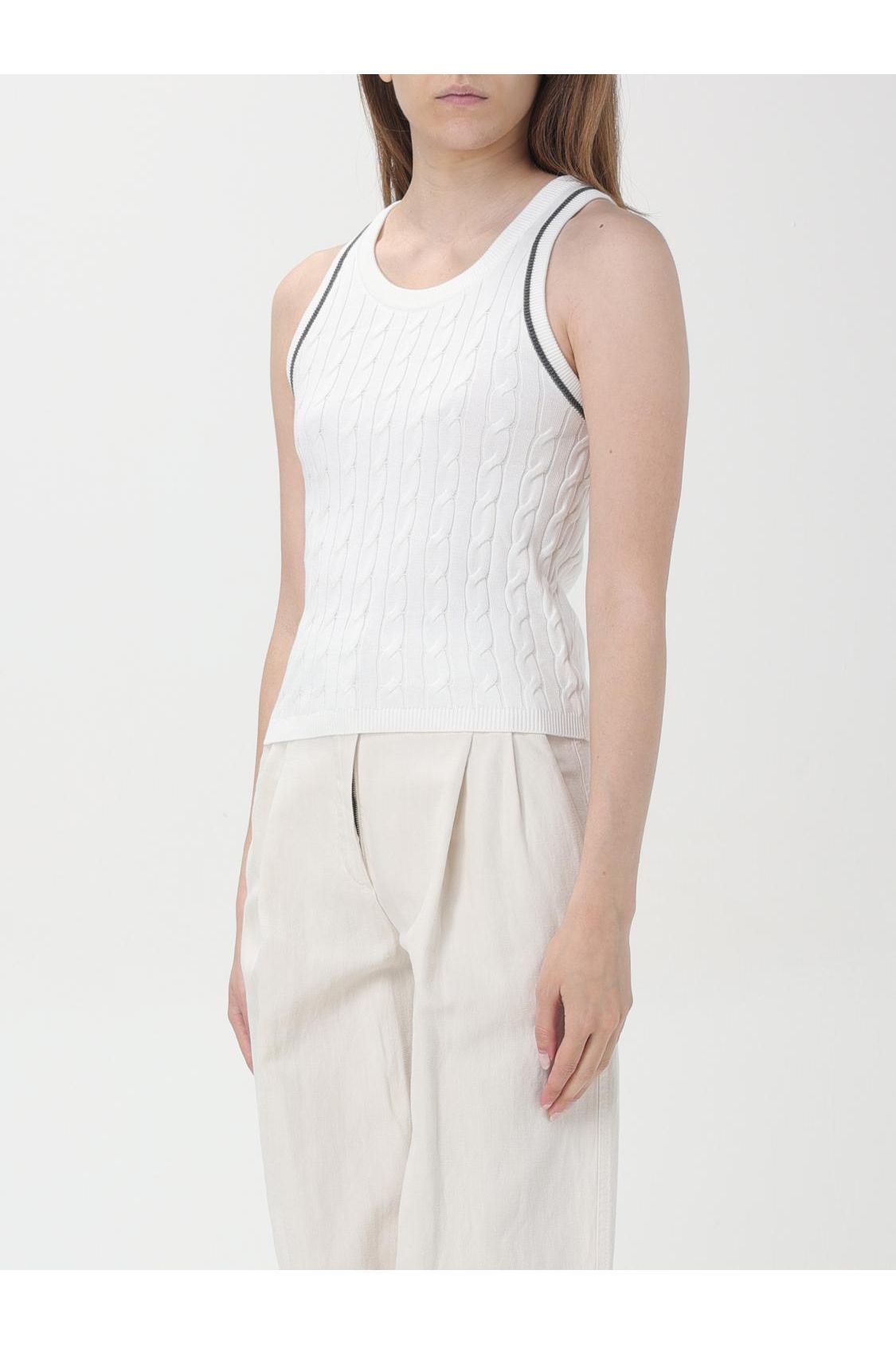 Women's White Cable Knit Sweater