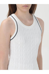 Women's White Cable Knit Sweater