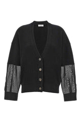 Women's Black Ribbed Cotton Sweater