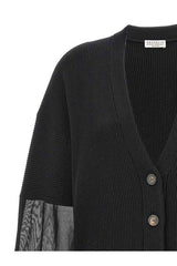 Women's Black Ribbed Cotton Sweater