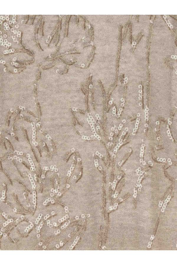 Women's Beige Linen Blend Sweater