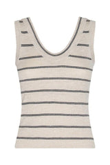 Women's Striped Sleeveless Knit Sweater