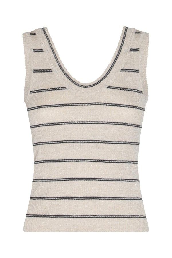 Women's Striped Sleeveless Knit Sweater