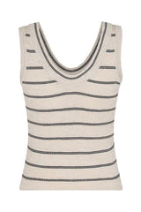 Women's Striped Sleeveless Knit Sweater