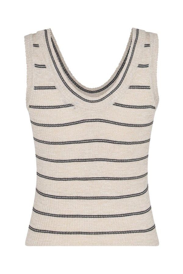 Women's Striped Sleeveless Knit Sweater