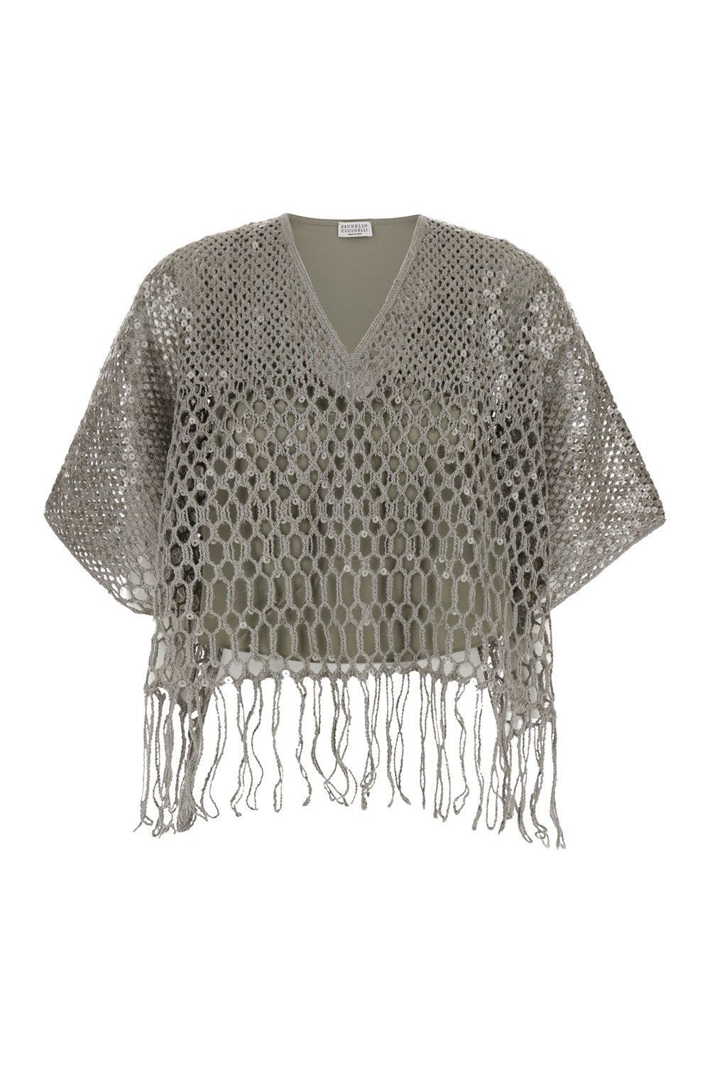 Women's Light Grey Linen Sweater