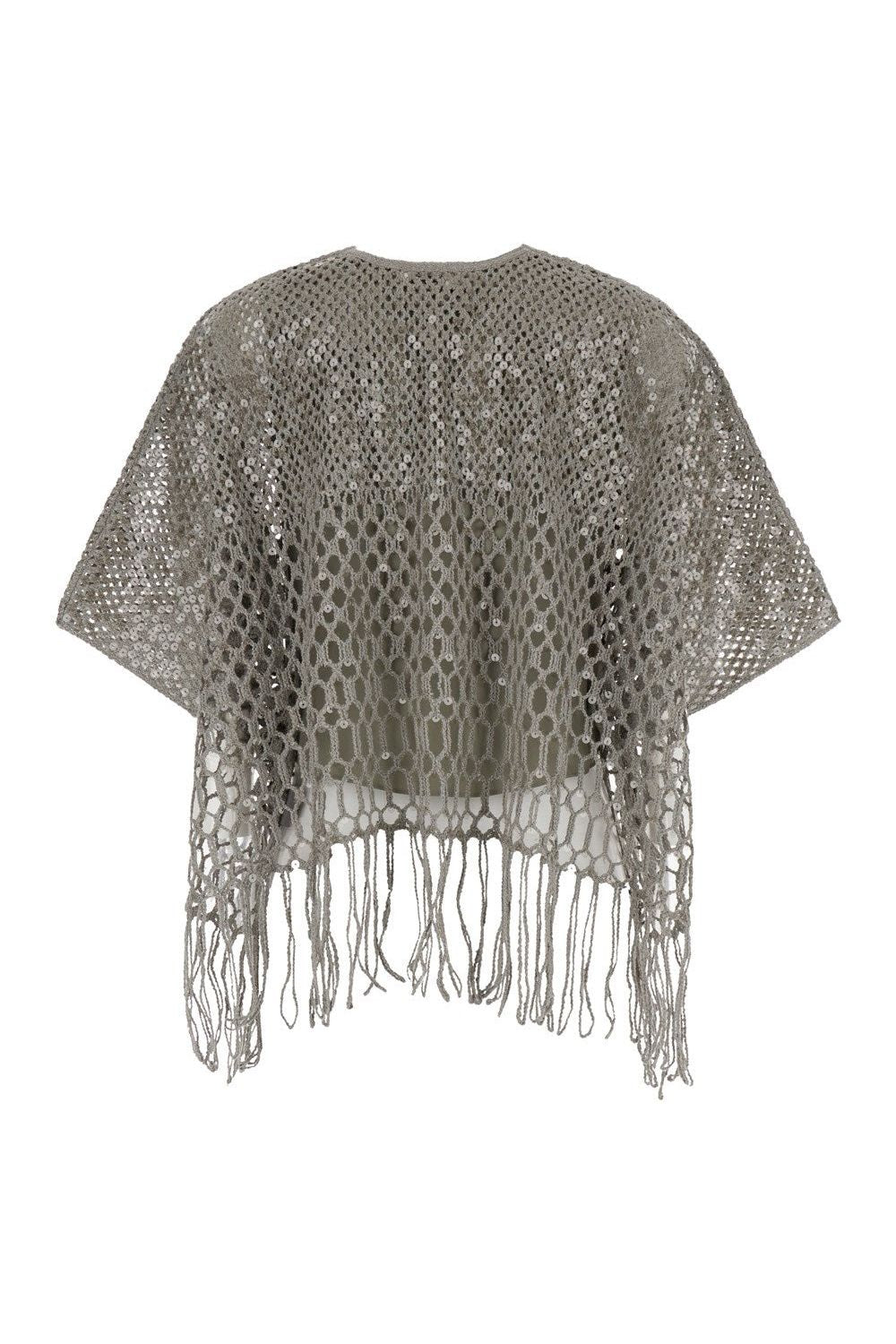 Women's Light Grey Linen Sweater