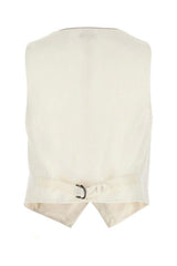 Brunello Cucinelli Women's Off White Linen Blend Vest