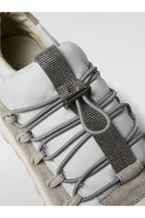 Women's Light Grey Leather Sneakers
