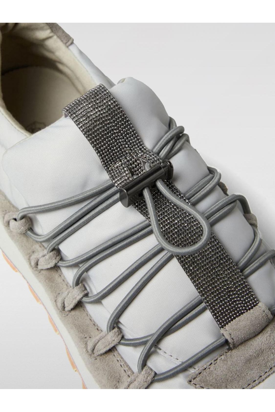 Women's Light Grey Leather Sneakers