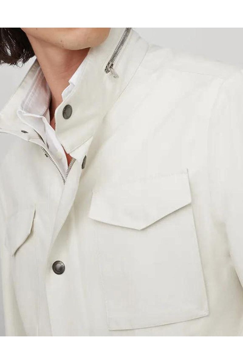 Men's Off White Linen Silk Jacket