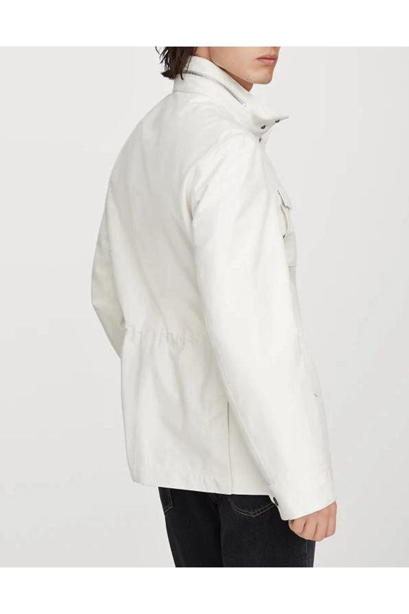 Men's Off White Linen Silk Jacket