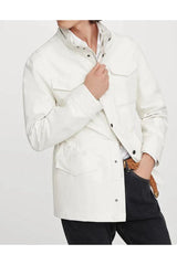 Men's Off White Linen Silk Jacket