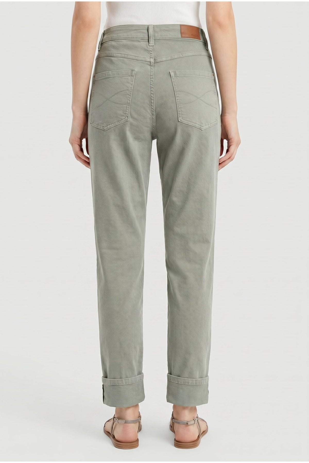 Women's Sage Cotton Relaxed Fit Trousers