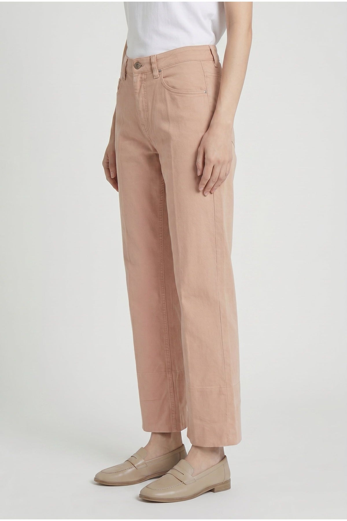 Women's Papaya Cotton Straight Leg Trousers
