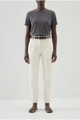 Women's Off White Pleated Trousers