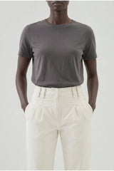 Women's Off White Pleated Trousers