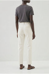 Women's Off White Pleated Trousers