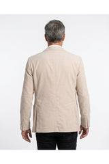 Men's Beige Double Breasted Blazer