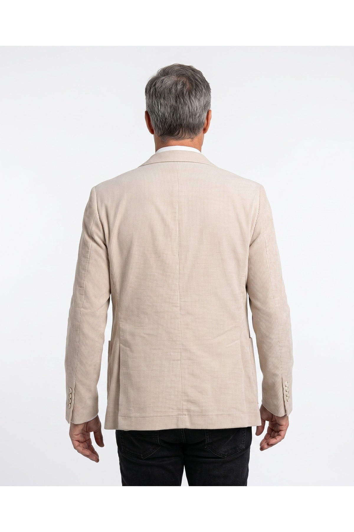 Men's Beige Double Breasted Blazer