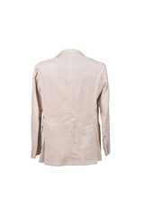Men's Beige Double Breasted Blazer