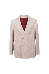 Men's Beige Double Breasted Blazer