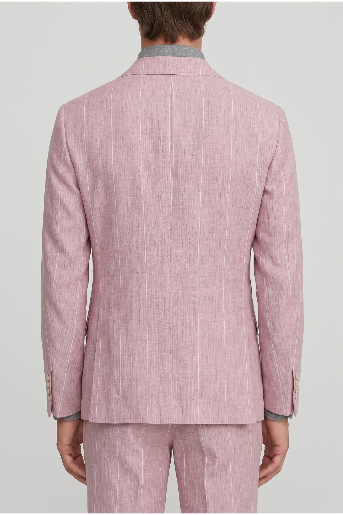 Men's Pink Linen Tailored Suit