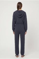 Women's Dark Blue Cable Knit Trousers