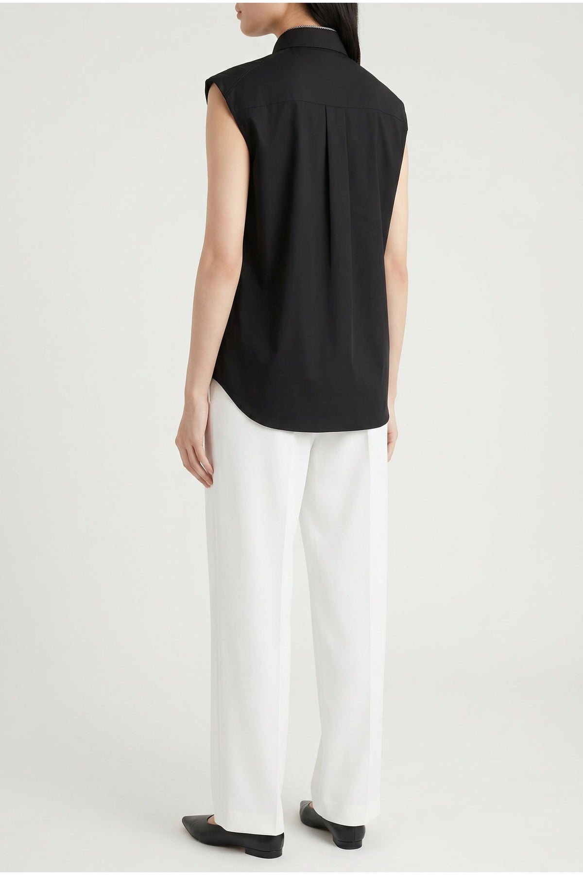 Women's Black Sleeveless Shirt
