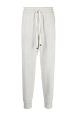 Men's Light Grey Wool Jogger Trousers