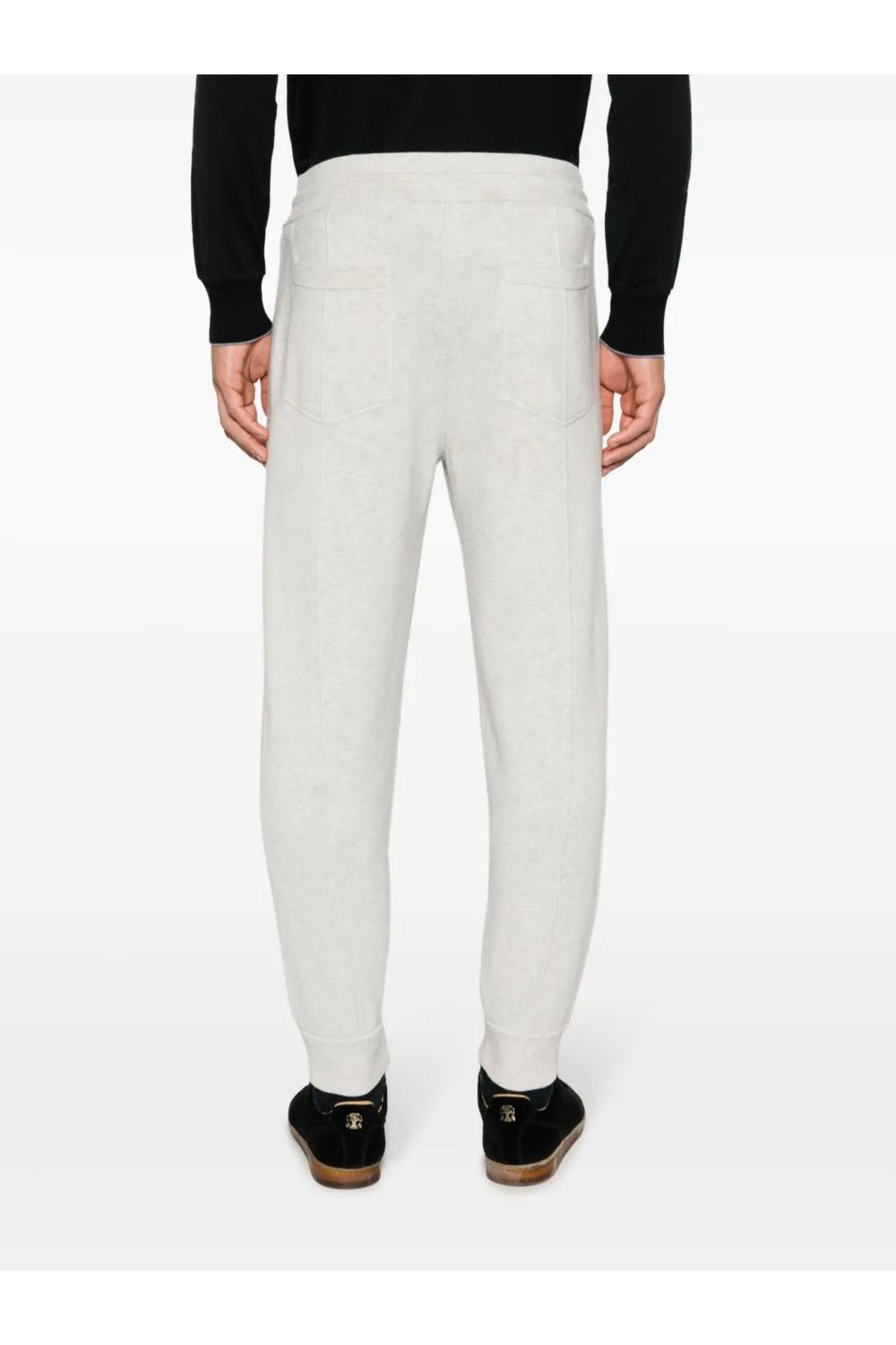 Men's Light Grey Wool Jogger Trousers