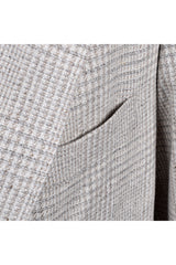 Men's Sand Wool Blend Check Suit