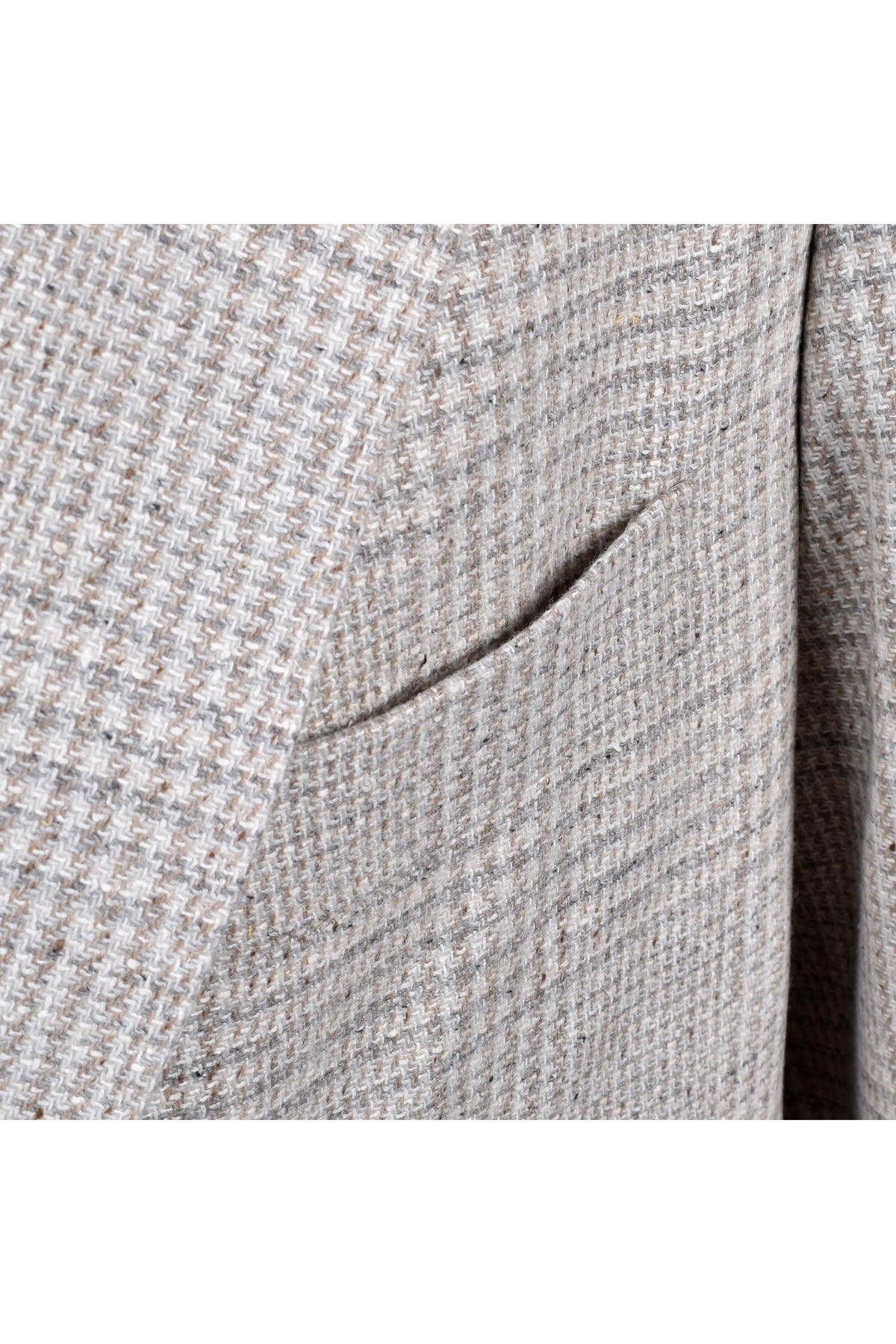 Men's Sand Wool Blend Check Suit