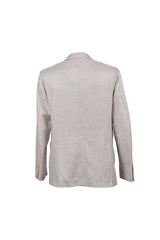 Men's Sand Wool Blend Check Suit