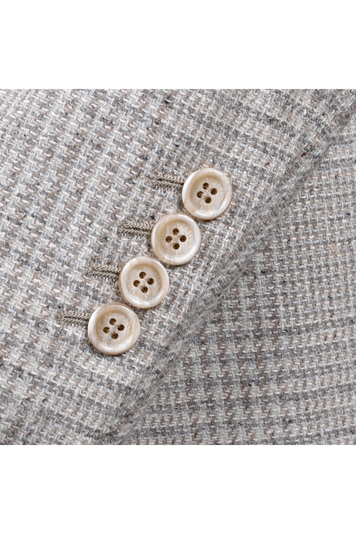 Men's Sand Wool Blend Check Suit