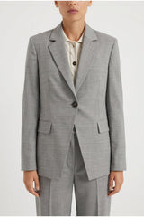 Women's Light Grey Wool Tailored Blazer