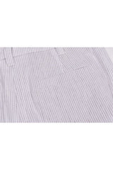 Women's White Striped Relaxed Trousers